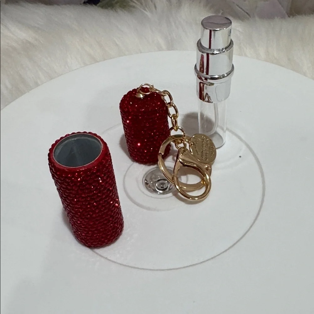 Rhinestone Perfume Refill Keychain